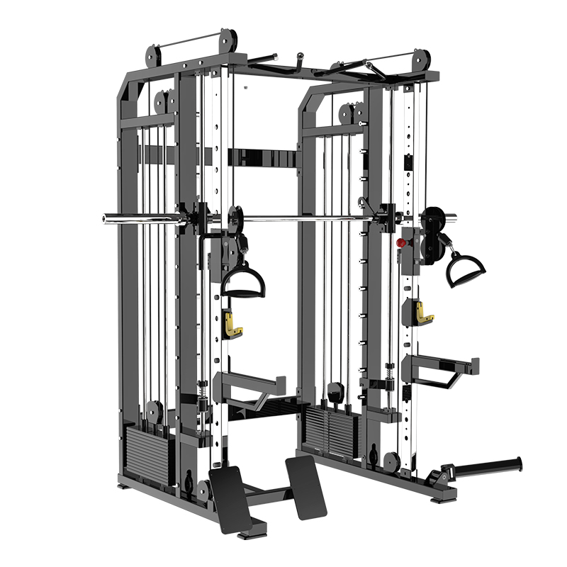 Home Gym Cable Machine With Weight Stack - Multi-functional Smith Bird Rack Machine Home