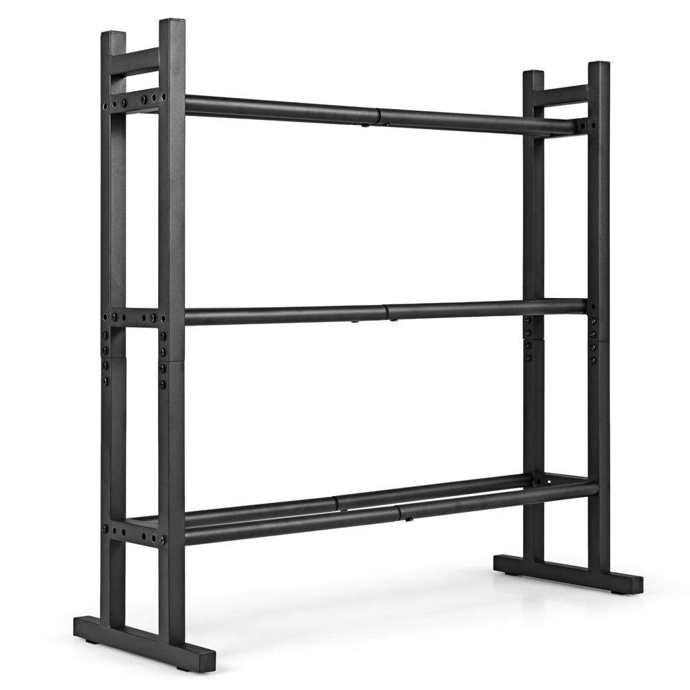 Home Gym Training - Heavy Duty 3-Tier Dumbbell Rack, Powder