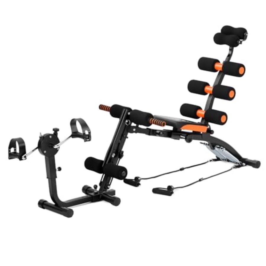 Home Gym Foldable - Abdominal Workout Bench Adjustable Sit-Up Machine