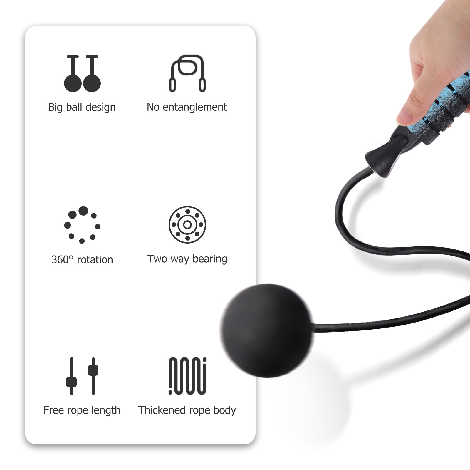 1Pair Cordless Jump Rope with  - đánh giá và giá Jump Rope Bearing