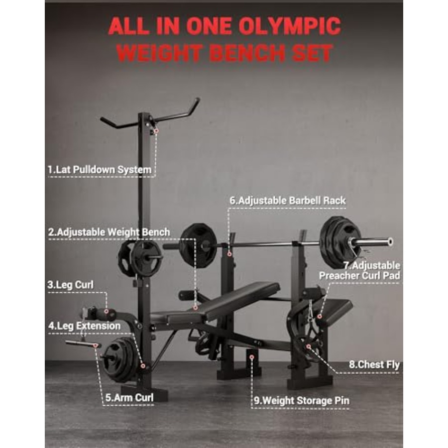 Home Gym 8-in-1 Foldable Weigh - đánh giá và giá Home Gym Lat Pulldown