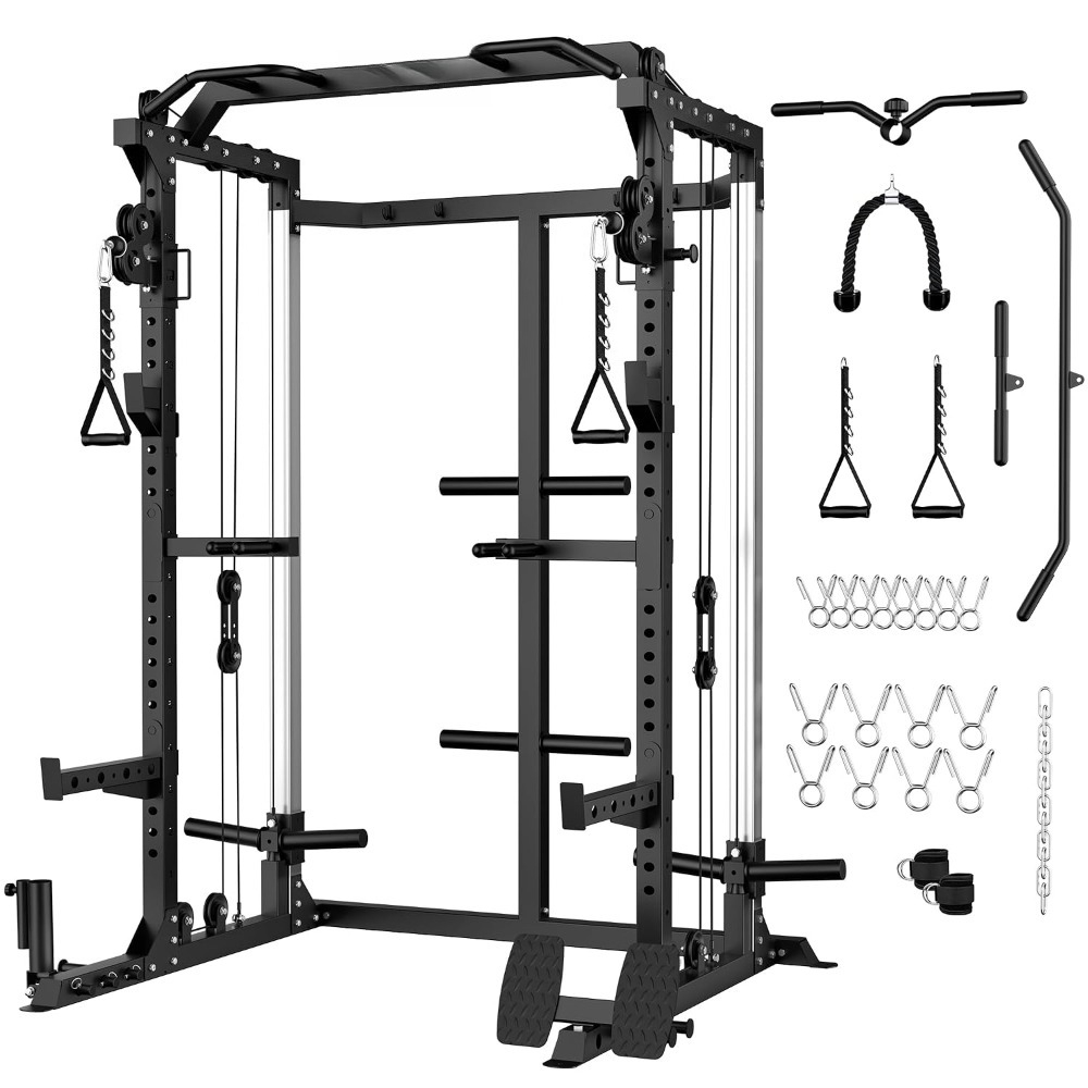 Multi Function Squat Power Cag - đánh giá và giá Home Gym Cable Pulley System