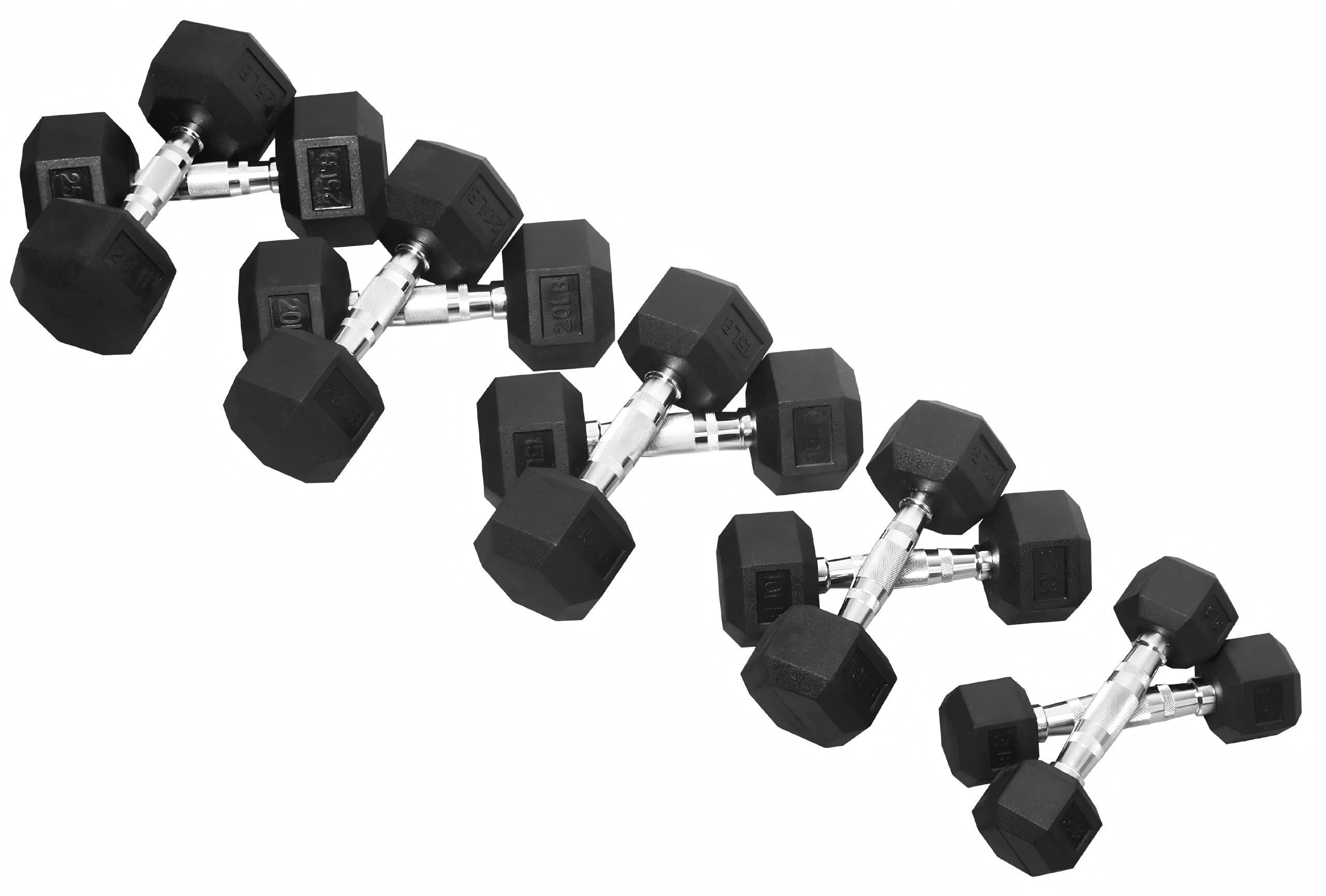 Premium Rubber Coated Hex Dumb - đánh giá và giá Hex Dumbbell Set