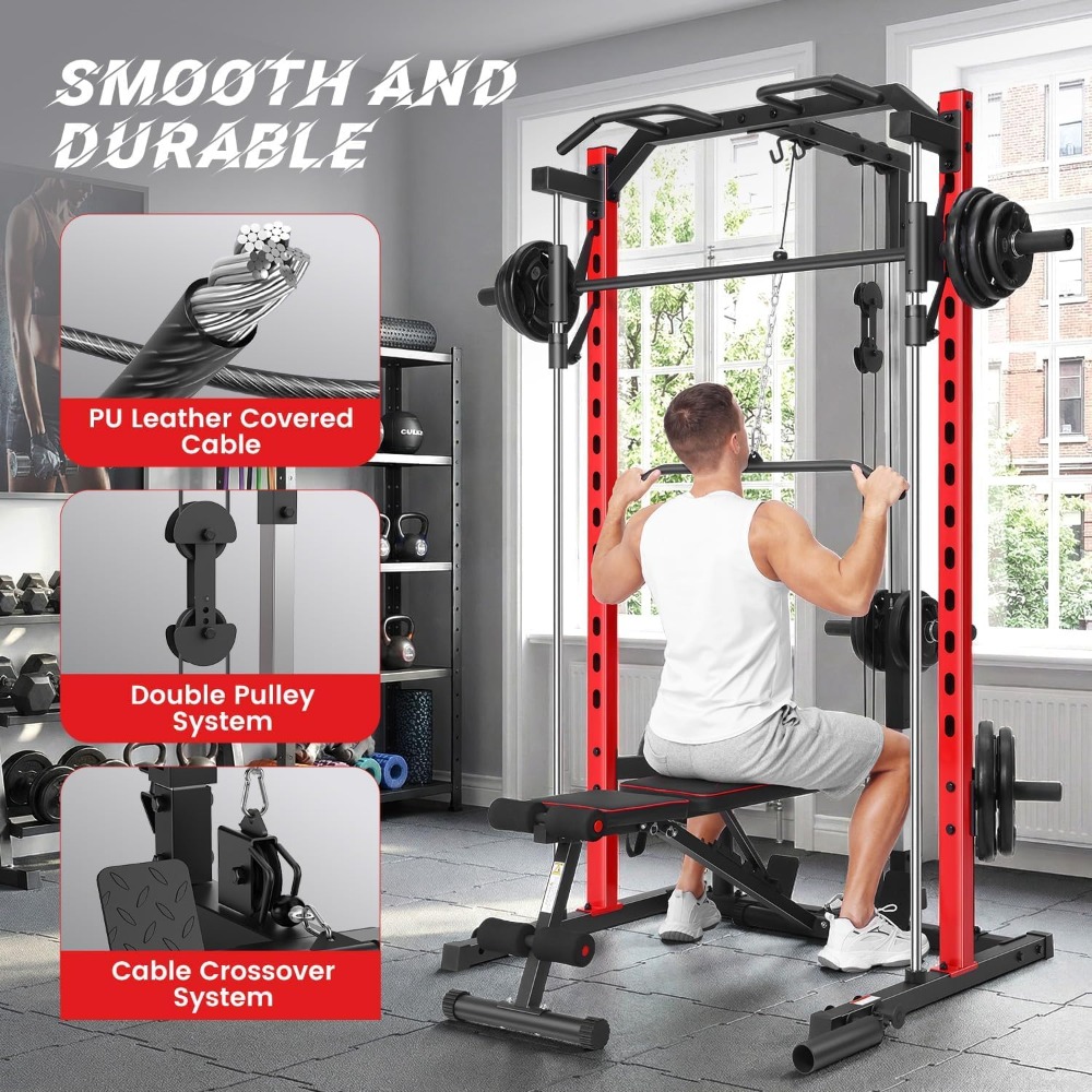 All-in-One Smith Machine Power - đánh giá và giá Home Gym Lat Pulldown