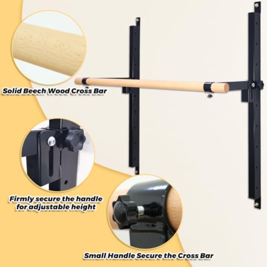 Wall Mounted Ballet Barre 4ft  - đánh giá và giá Home Gym Foldable