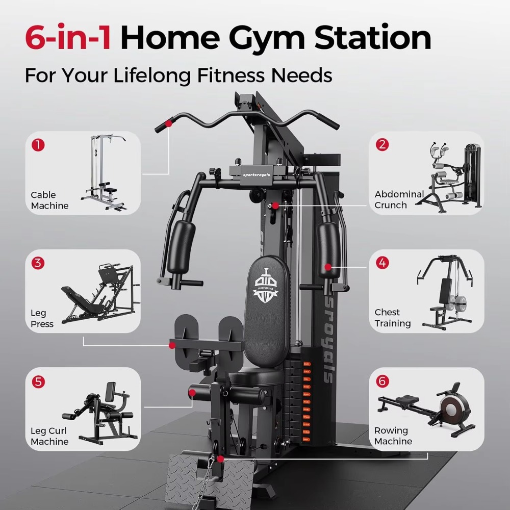 Multifunctional Home Gym 150LB - đánh giá và giá Home Gym Cable Machine With Weight Stack