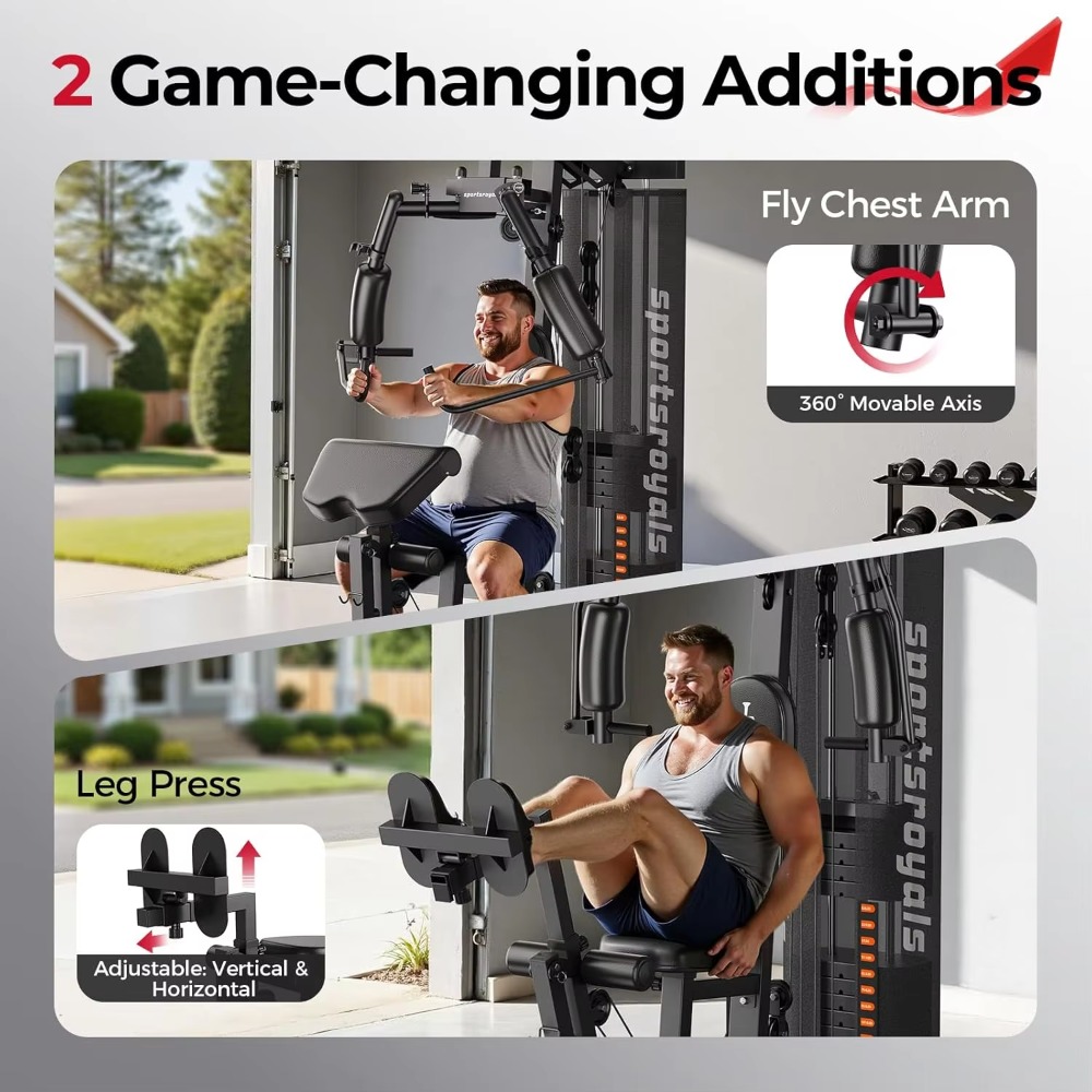 Multifunctional Home Gym 150LB - đánh giá và giá Home Gym Cable Machine With Weight Stack