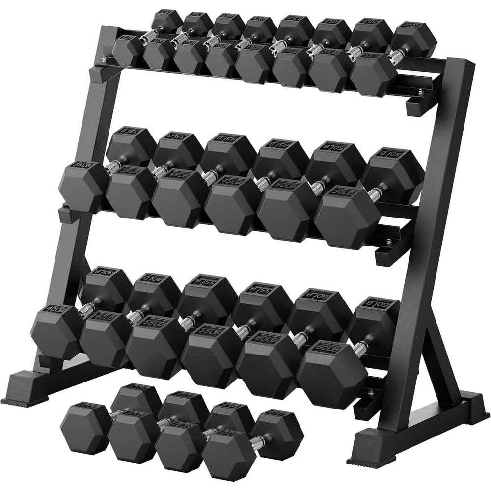 Hex Dumbbells Set with Rack, 5 - đánh giá và giá Hex Dumbbell Set