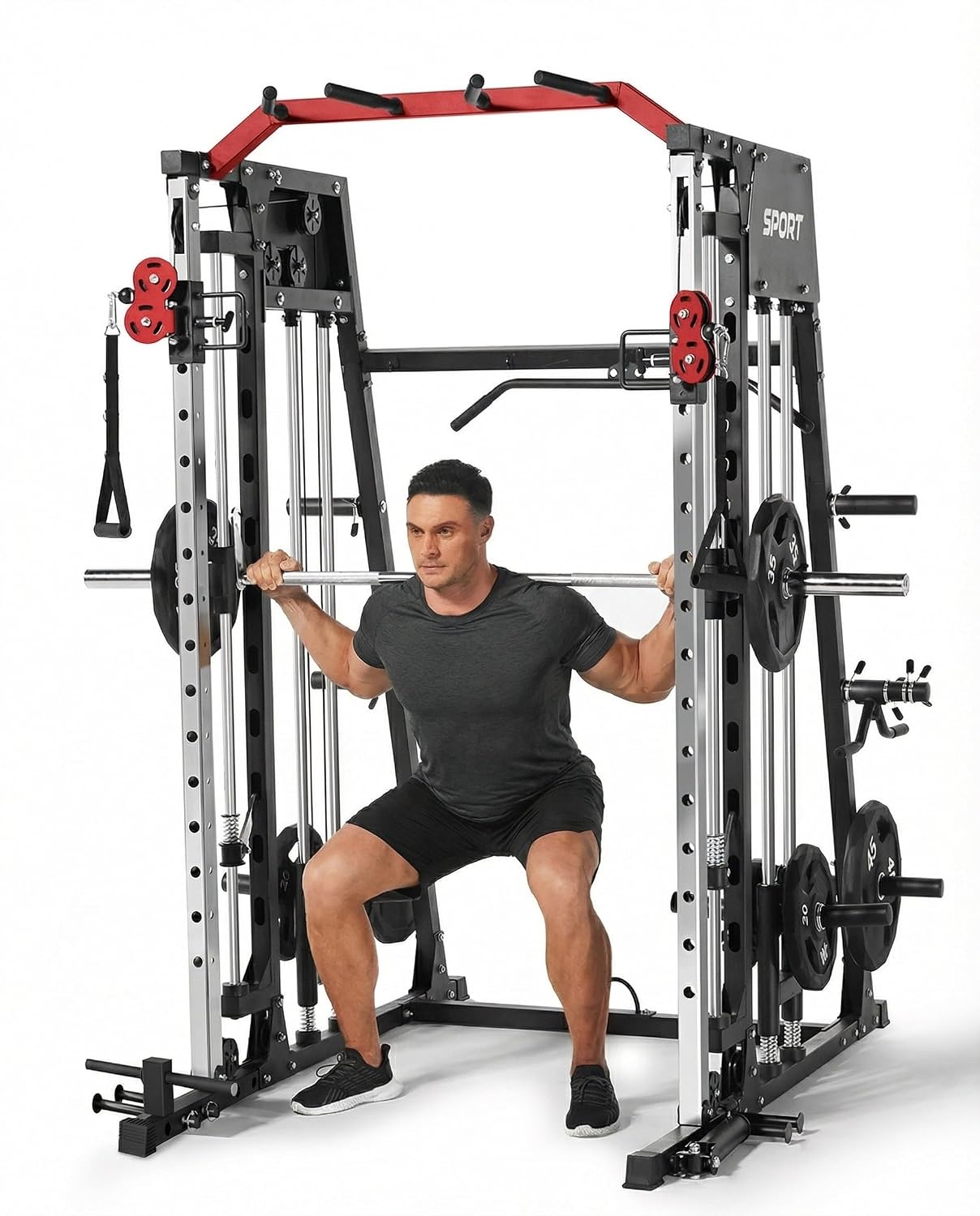 All in One Smith Machine Home  - đánh giá và giá Home Gym Lat Pulldown