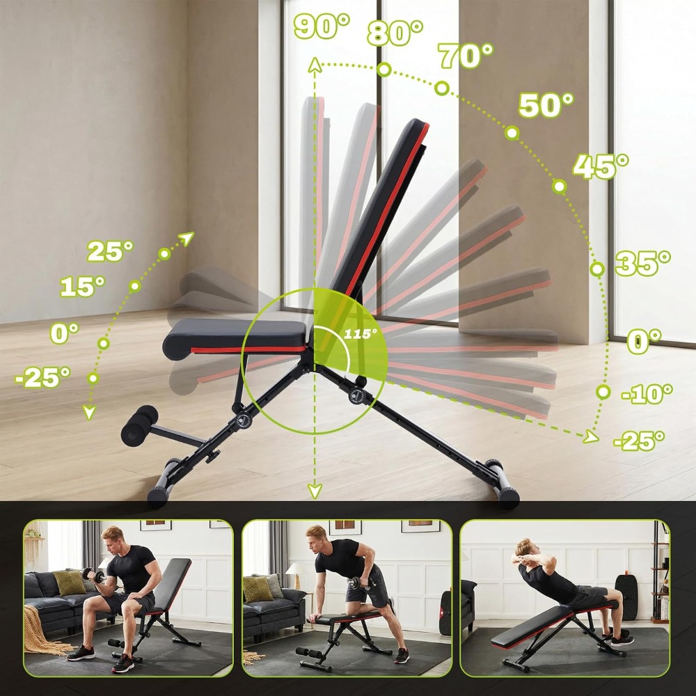 Adjustable Weight Bench for Fu - đánh giá và giá Home Gym Foldable