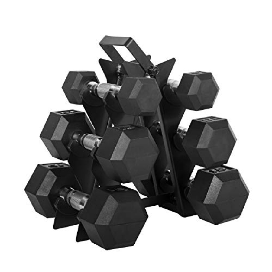Coated Hex Dumbbell Weight Set - đánh giá và giá Hex Dumbbell Set