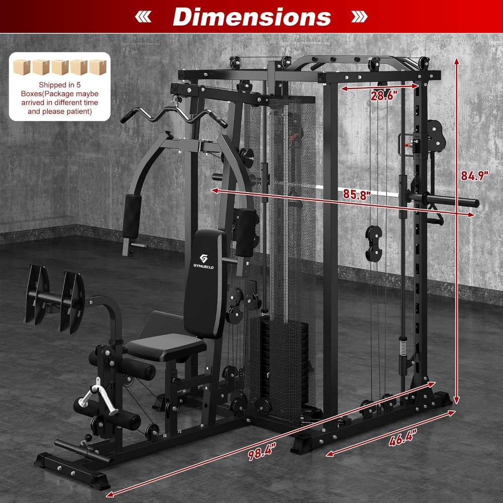 Multi-Functional Home Gym Smit - đánh giá và giá Home Gym Cable Machine With Weight Stack
