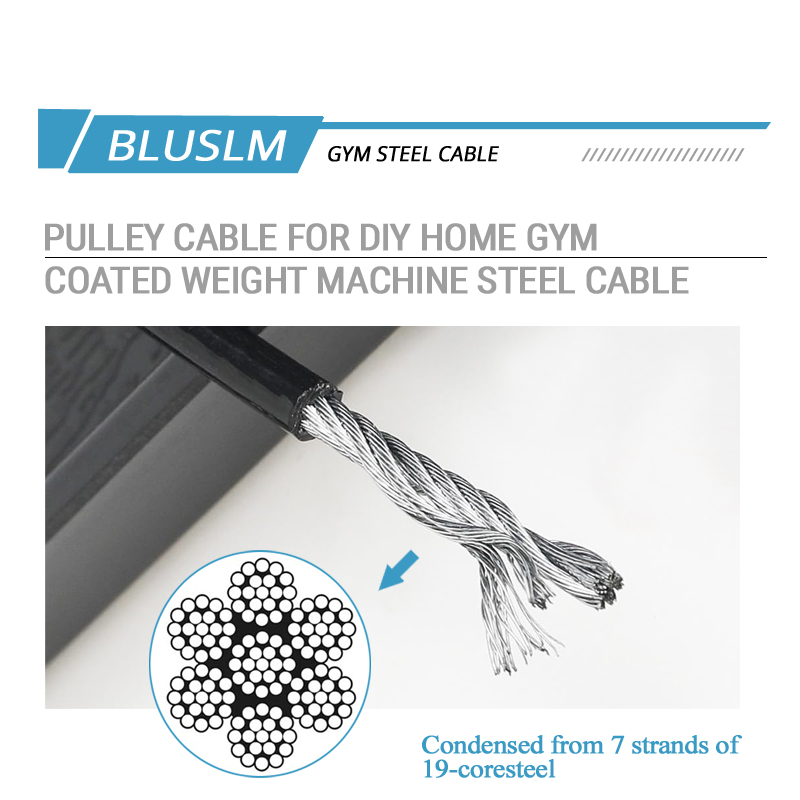 5mm TPU Coated Steel Replaceme - đánh giá và giá Home Gym Cable Pulley System