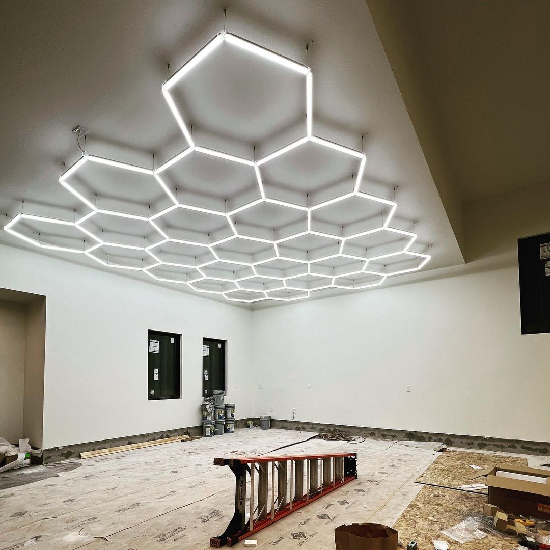 Hot Sell Hexagonal LED Light U - đánh giá và giá Home Gym Installation
