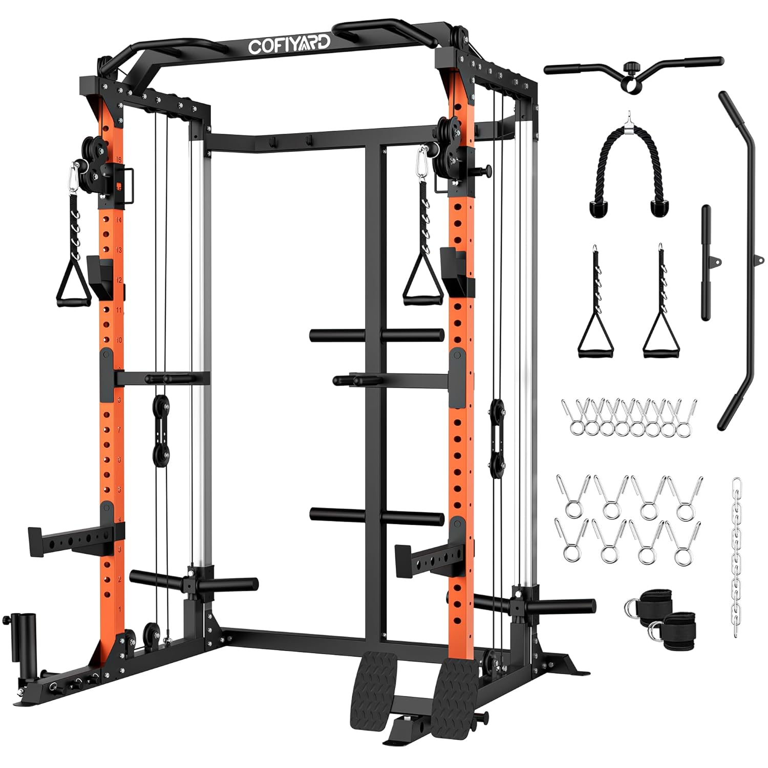 Power Cage, Power Rack with Du - đánh giá và giá Home Gym Cable Pulley System