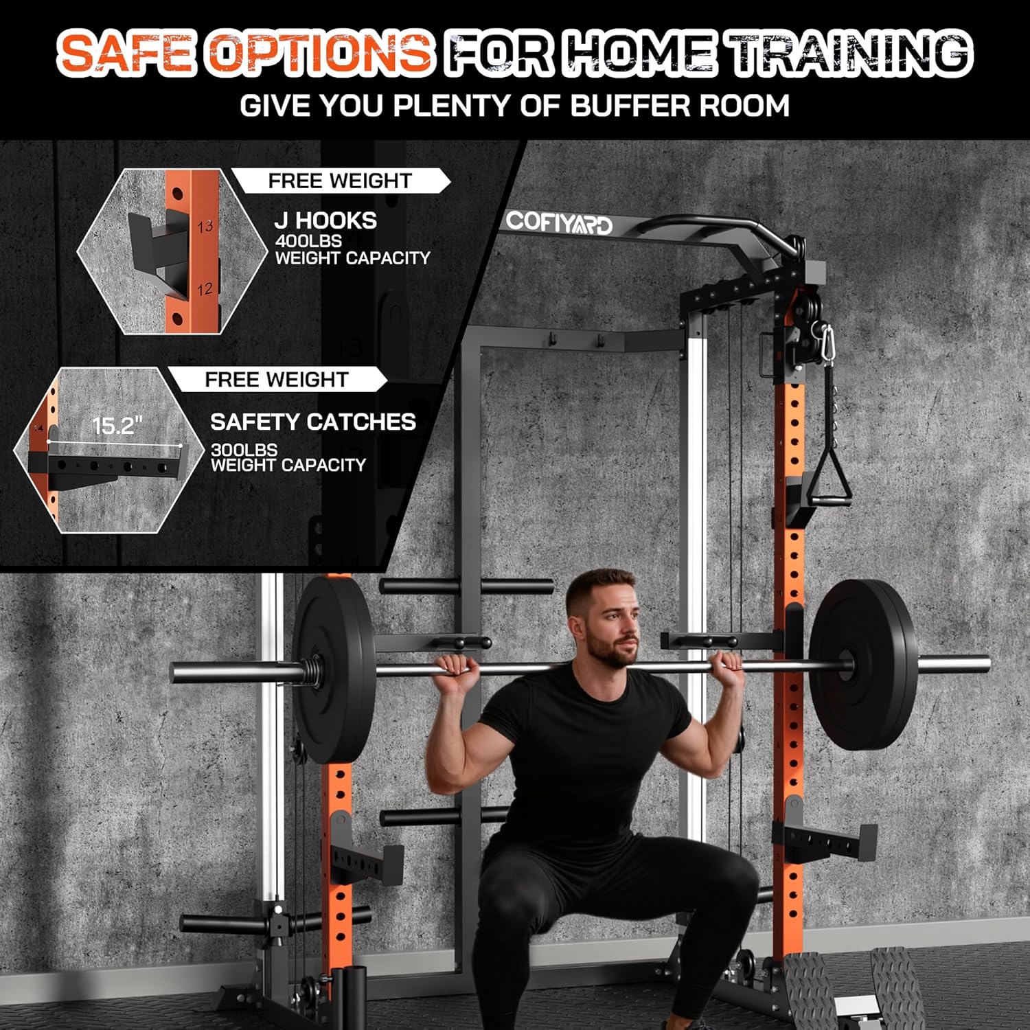 Power Cage, Power Rack with Du - đánh giá và giá Home Gym Cable Pulley System