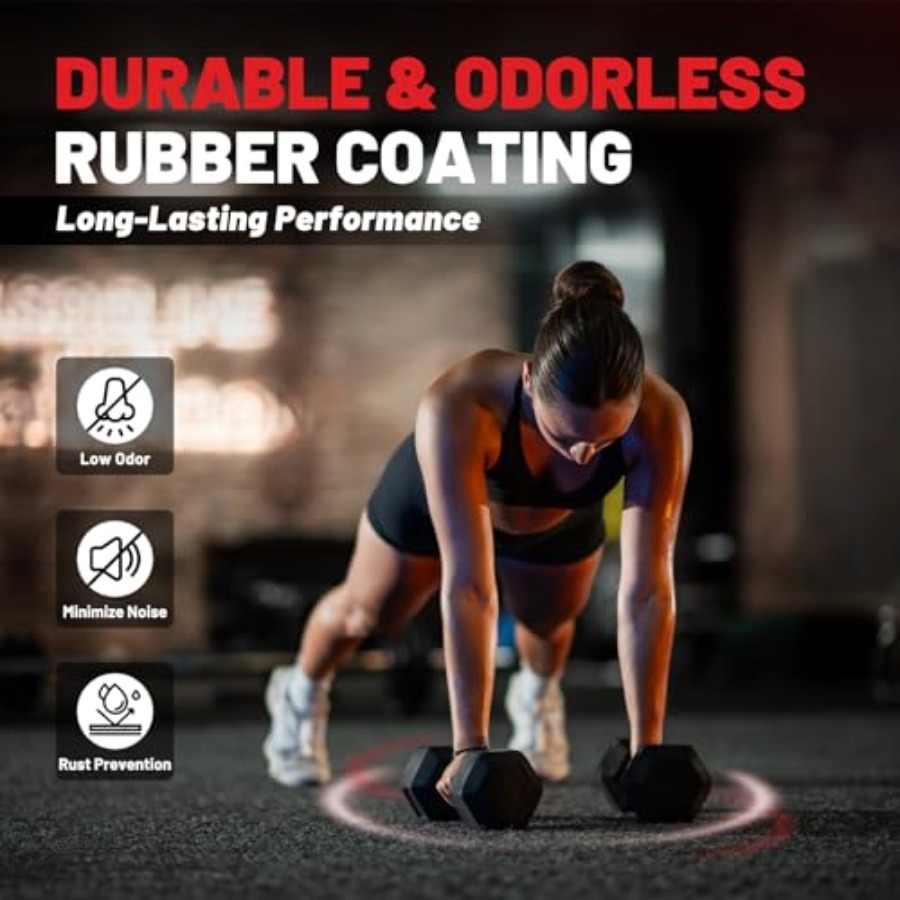 HEX Dumbbell Set 2.5-125lb Rub - đánh giá và giá Hex Dumbbell Set