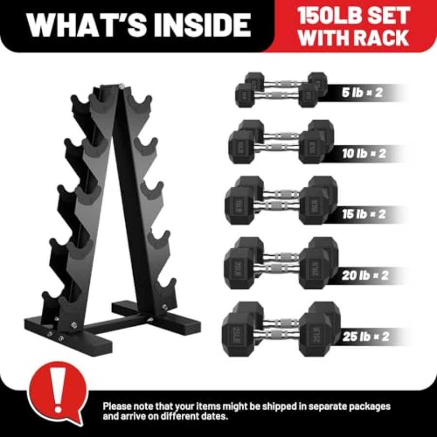 Hex Dumbbell Sets with Rack 60 - đánh giá và giá Hex Dumbbell Set